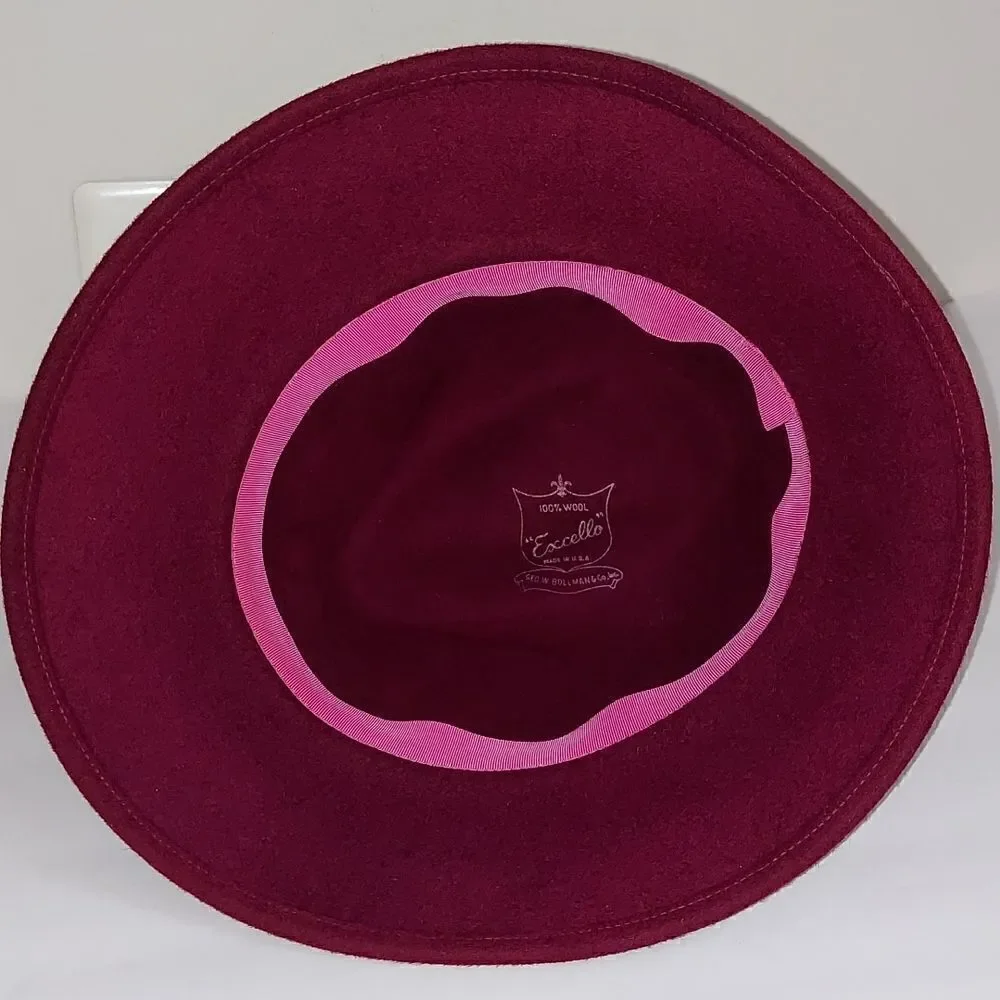 Vintage Geo W Bollman Hat Co. Felt 100% Wool Hat
